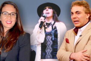 Cristian y Verónica Castro, y Yolanda Andrade 