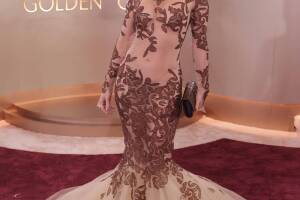 JLo se lució en los Golden Globes 2026.