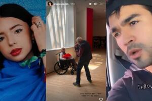 La foto en de en medio es la que Ángela Aguilar publicó y en la que dijo que aún creía en el amor. 