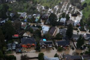Sonoma County Town Of Guerneville Inundated With Flood Waters From "Atmospheric River" Weather System