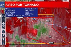 Aviso Tornado Texas
