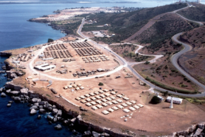 Fotografía aérea de la Bahía de Guantánamo