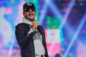Marc Anthony en los ensayos de los Latin LAMAs 2024