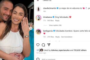 Claudia Martín y Carlos Said dieron a conocer que están comprometidos a través de esta foto en Instagram.