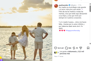 Paulina Rubio publicó este mensaje por el Día de las Madres.