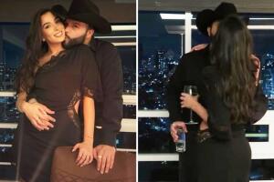 Leonardo Aguilar y su novia Adriana Caballero