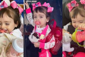 Así se preparó Megan, la hija de Michelle Galván, para su primer día de escuela. 
