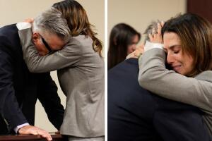 Alec Baldwin y su esposa Hilaria lloraron tras el término del caso