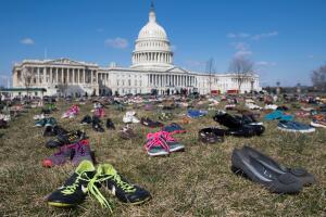 Protesta de zapatos en Washington