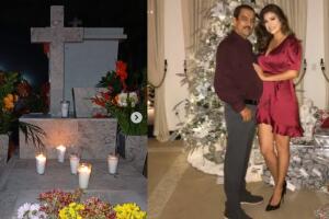 Ana Patricia Gámez también compartió un vistazo al sepulcro donde descansa su padre.  