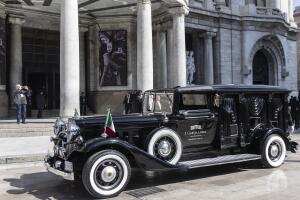 La carroza fúnebre donde se trasladaron los restos mortales de Silvia Pinal