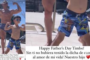 Evelyn Beltrán también dedicó un mensaje a su ex y padre de su hijo, Timbo Domínguez. 