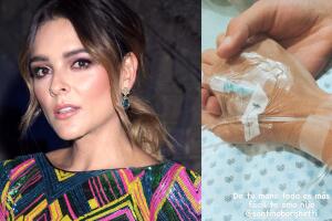 A la derecha, la foto que Grettell Valdez publicó aparentemente antes de la cirugía, acompañada de su hijo Santino.