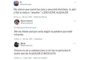 Reacciones en Twitter al audio: ”Alquiler” o “bicicleta”