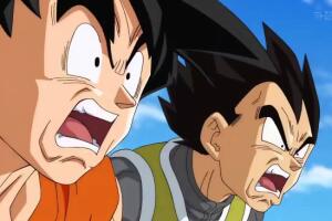 Vegeta y Goku asombrados