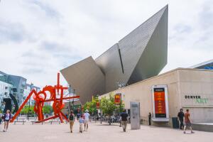 denver ,colorado,usa. 06/11/17: denver art museum on sunny day.