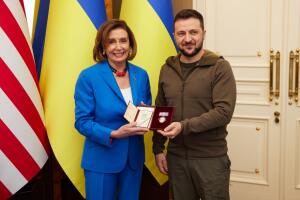 Nancy Pelosi Meets In Kyiv With Ukrainian President Zelensky