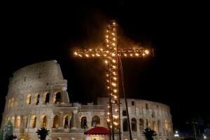 Pope Leads The Stations of The Cross At The Colosseum