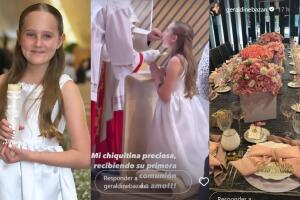 La fiesta de la primera comunión de la hija de Geraldine Bazán y Gabriel Soto se llevó a cabo en Bosques de las Lomas, una exclusiva zona de la Ciudad de México.    