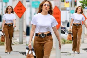 JLo se fue de compras otra vez, pero en esta ocasión optó por un look vintage.  