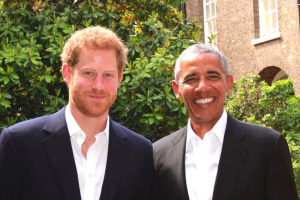 Príncipe Harry y Barack Obama