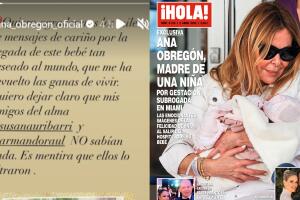 Ana Obregón agradeció los "mensajes de cariño" tras convertirse en madre por gestación subrogada a los 68 años.