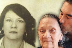 Eduardo Yáñez y su madre María Eugenia Luévano  