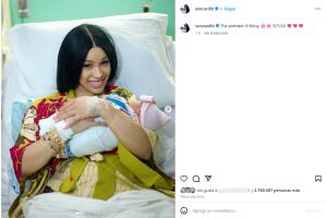 Así anunció Cardi B el nacimiento de su tercer hijo.