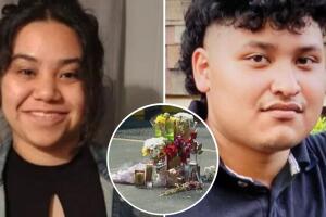 La víctima Lesley Reyes, de 19 años, y Juan Carlos Mata, de 20 años, quien se quitó la vida tras presuntamente asesinar a la joven en Houston. 