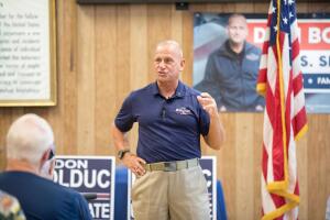 Republican Don Bolduc Campaigns For New Hampshire Senator