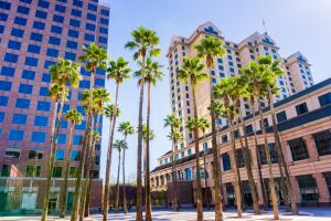 Urban landscape in downtown San Jose, Silicon Valley, California