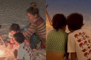 Ludwika Paleta muestra cuánto han crecido sus mellizos