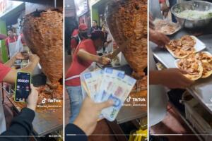 TikToker propone a taquero comprar todo lo que pueda preparar en un minuto