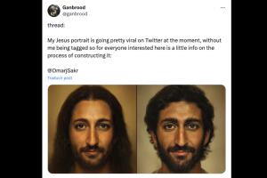Fotógrago utiliza programa de Inteligencia Artificial para recrear el rostro de Jesucristo