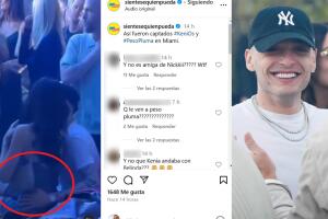 Peso Pluma fue captado posando así una de sus manos en la cintura de Kenia Os en un video compartido desde la cuenta de Instagram de ¡Siéntese Quien Pueda!  