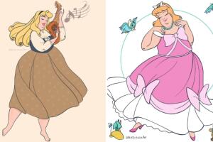 Princesas Disney si fueran 'plus size' o talla grande: ilustraciones de Crystal Water (Neoqlassical Art)