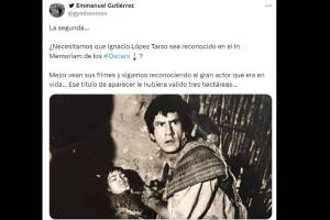 Redes se molestaron por no incluir a Ignacio López Tarso en los Premios Oscar 2024.
