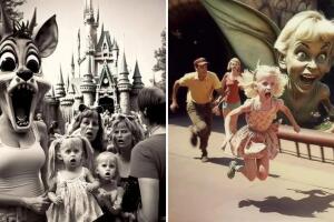 Inteligencia Artificial ilustró cómo se vería Disneyland si fuese un parque de terror