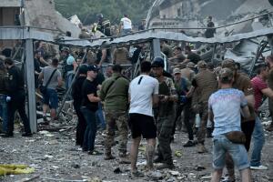 Ataque ruso contra restaurante en Kramatorsk, Ucrania