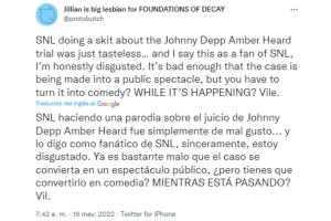 Reacciones a la parodia de SNL por el juicio de Johnny Depp vs Amber Heard