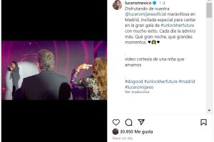 Lucero externó lo orgullosa que está de su hija Lucerito Mijares.