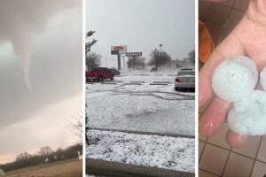 tormenta tornado norte de Texas