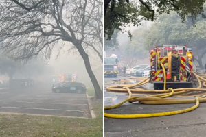 hotel incendio sur Austin