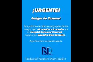 Así pidieron donadores de sangre para Nicandro Díaz