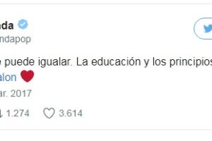 La princesa del pop dedicó este tuit a la ex novia de "Chicharito" Hernández, pero luego se arrepintió y quiso borrarlo