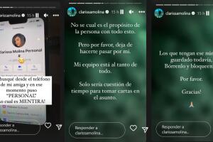 Clarissa Molina lanza advertencia a la persona que presuntamente se hace pasar por ella. 