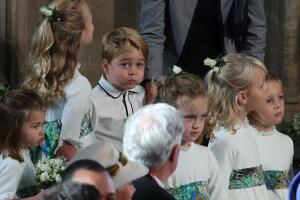 Príncipe George en la boda de la princesa Eugenie de York