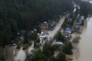 Sonoma County Town Of Guerneville Inundated With Flood Waters From "Atmospheric River" Weather System