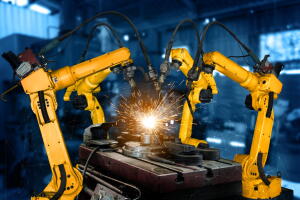 Smart industry robot arms for digital factory production technology