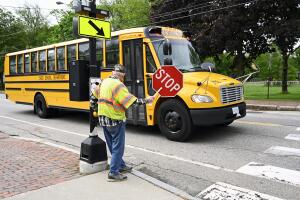 For the past 13 years, Homer Grant and Juliette Lambert have worked as crossing guards in Saco, helping elementary students get to school safely.